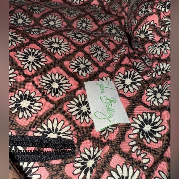 VTG Retired Vera Bradley Mocha Rouge Eloise Clam Shell Kiss Lock Purse - Picture 3 of 9